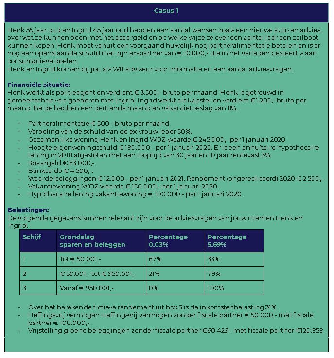 Oefenexamen 1 casus 1